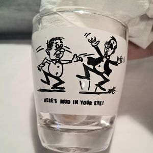 Humorous Shot Glass with Cartoon Design